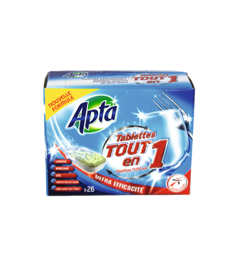 APTA Tablettes lave vaisselle Tout en 1 Premium Nouvelle Formule