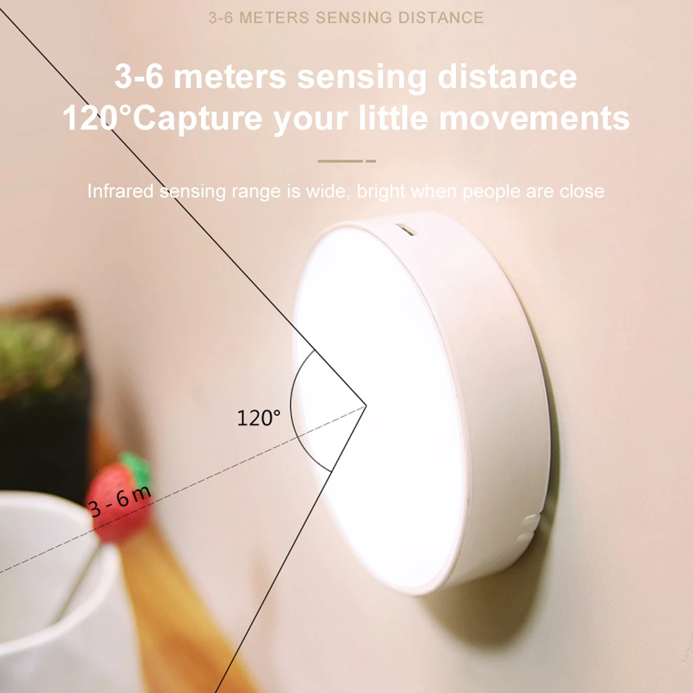 Lampe LED sans fil avec capteur de mouvement intelligent
