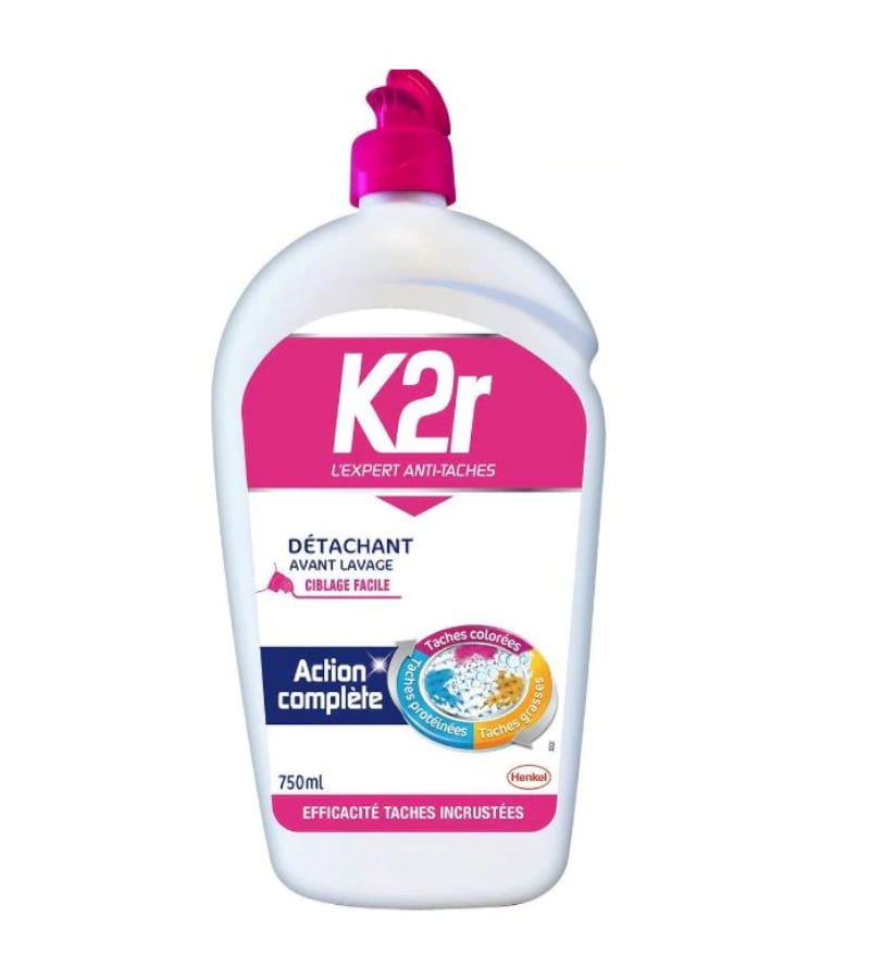 Détachant Avant-lavage Action complète K2r 750 ml - Bricaillerie