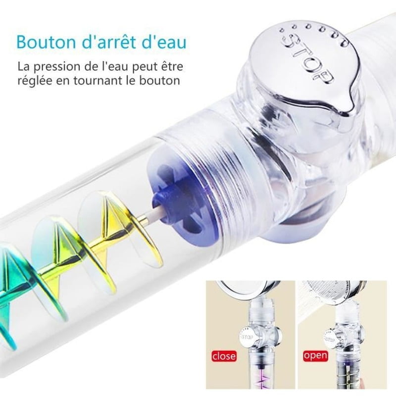 Pommeau De Douche Haute Pression - Ventilateur Turbo - Douchette