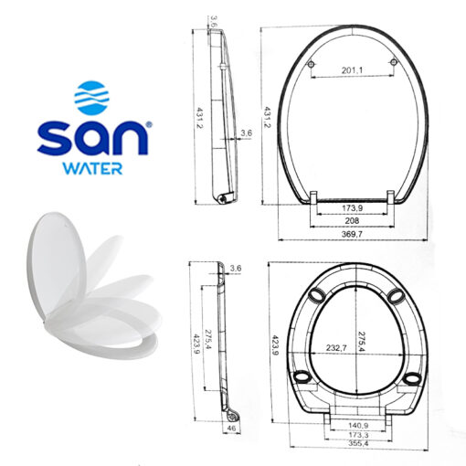 Abattant WC solide SANWATER – Image 3