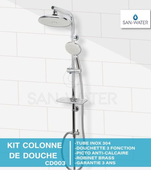 Kit colonne de douche inox