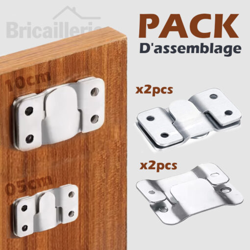 PACK Equerres d'assemblage universelle 8pcs