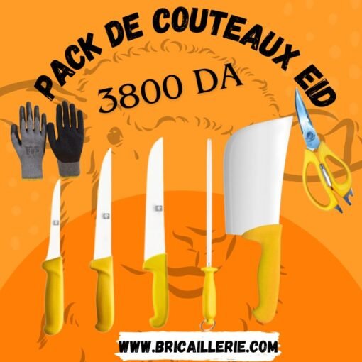 Pack de couteaux Eid 6 pièces + gant