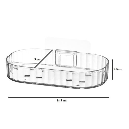 Porte-savon transparent auto-drainant adhésive – Image 5