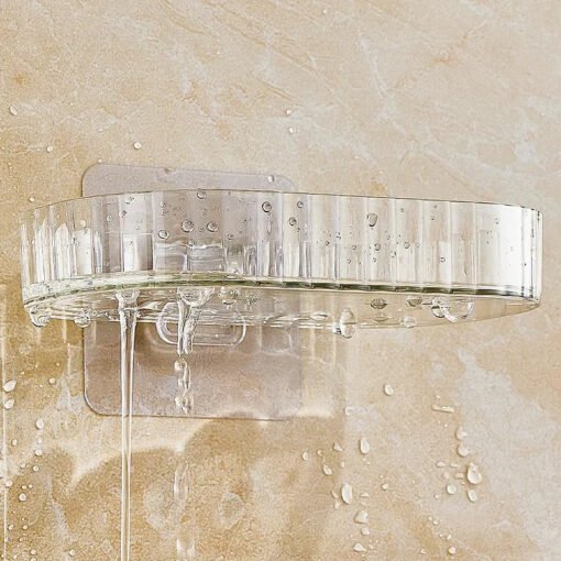 Porte-savon transparent auto-drainant adhésive – Image 7