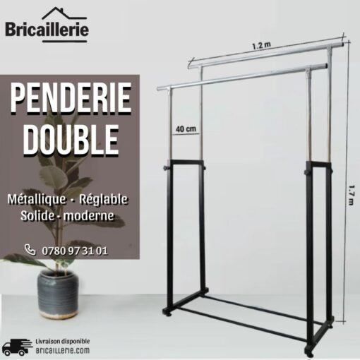 Penderie à vêtement mobile Double