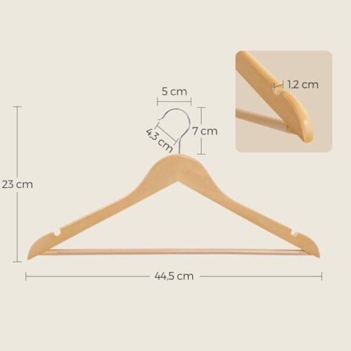 Lot de 3 cintres en bois d'érable BL – Image 6