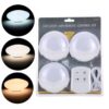 3 Spots LED sans fil télécommandées rechargeable