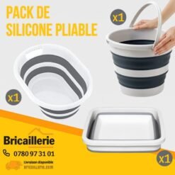 Pack de silicone pliable 3pcs