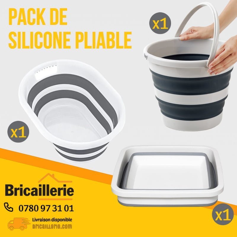 Pack de silicone pliable 3pcs