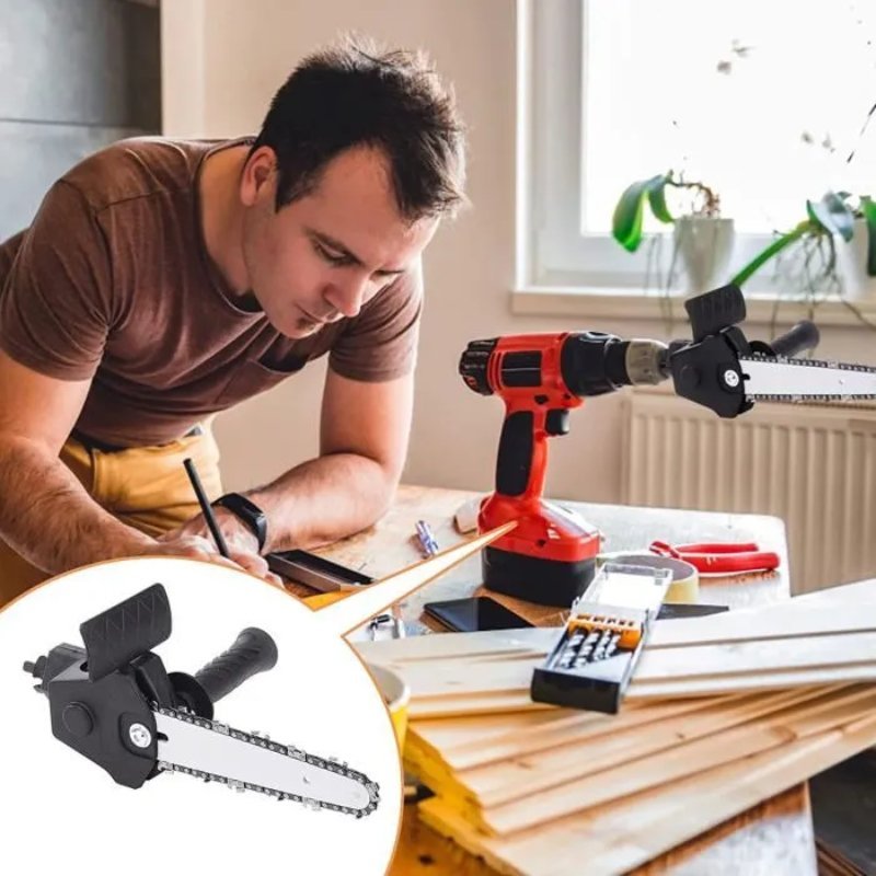 Adaptateur tronçonneuse pour visseuse et perceuse 8 Pièces – Image 2