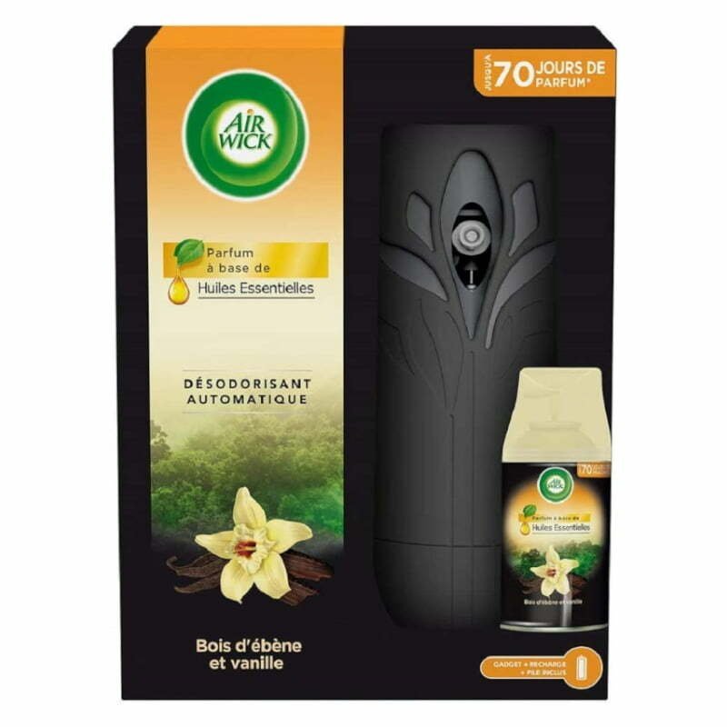 AIR WICK FRESHMATIC Huiles Essentielles Bois d'Ebène et Vanille