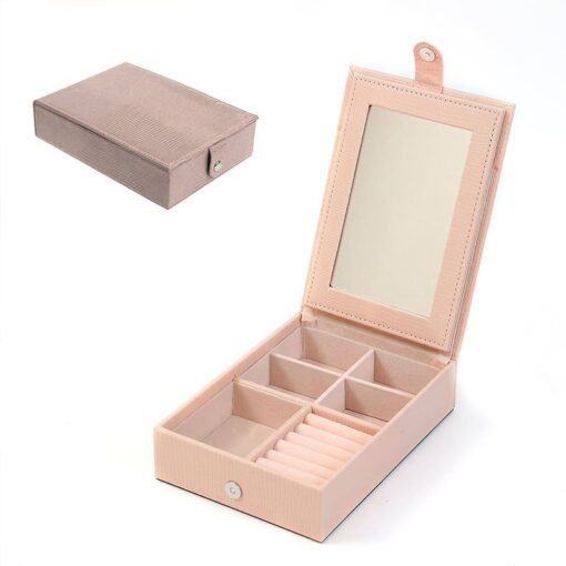 Boîte de rangement pour bijoux avec miroir – Image 6