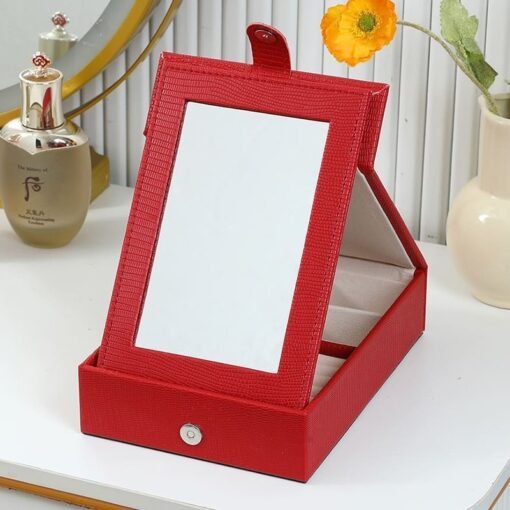 Boîte de rangement pour bijoux avec miroir