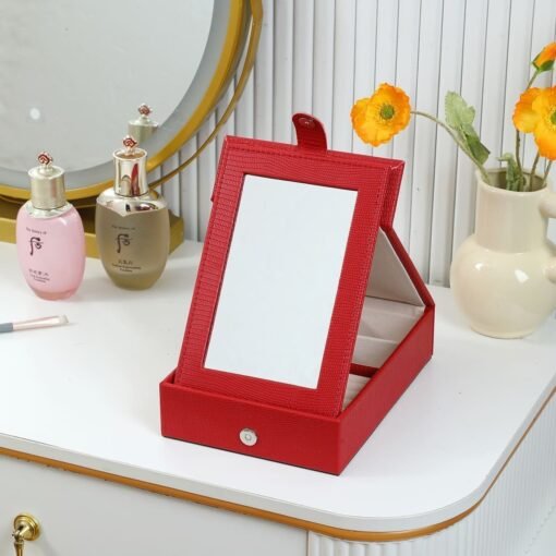 Boîte de rangement pour bijoux avec miroir – Image 4