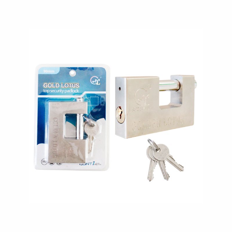 Cadenas Golden Lotus 90mm - Cadenas Avec 3Clés 90MM