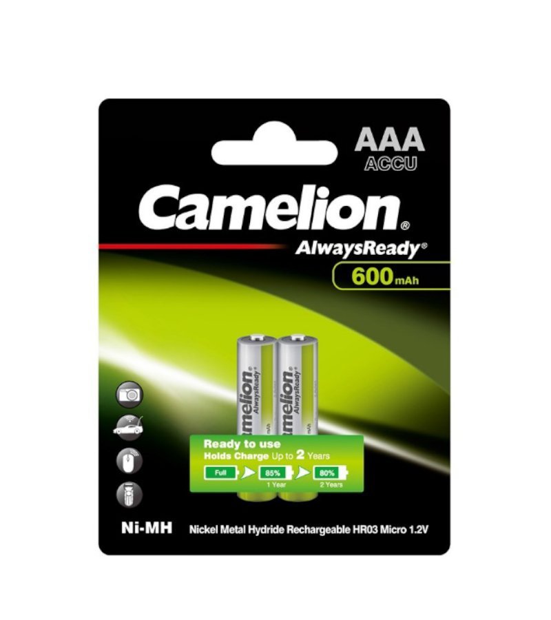 Camelion AlwaysReady HR03 AAA rechargeable 600 mAh