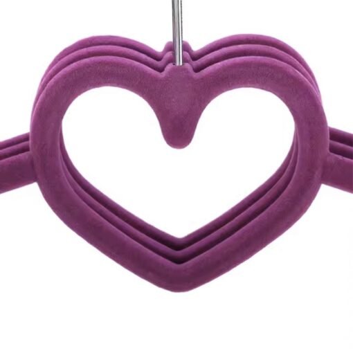 Cintre en velours antidérapants 05pcs HEART – Image 4