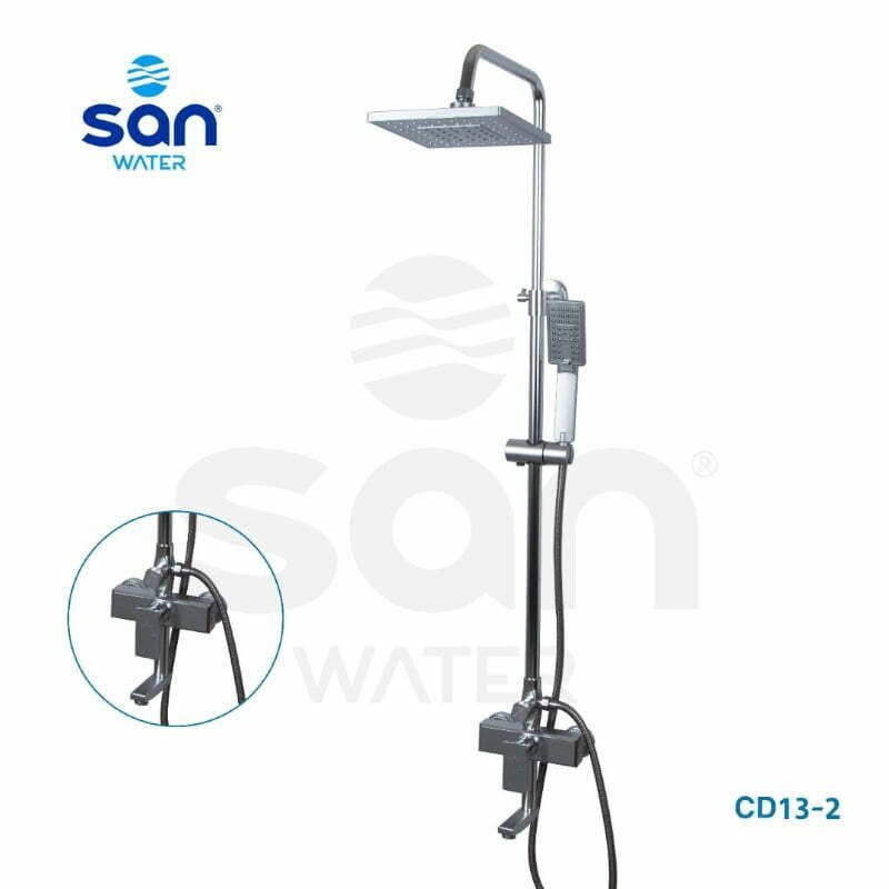 Colonne de douche avec mitigeur Aluminium