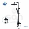 Colonne de douche avec mitigeur Aluminium Noir