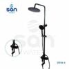Colonne de douche avec mitigeur Aluminium Noir