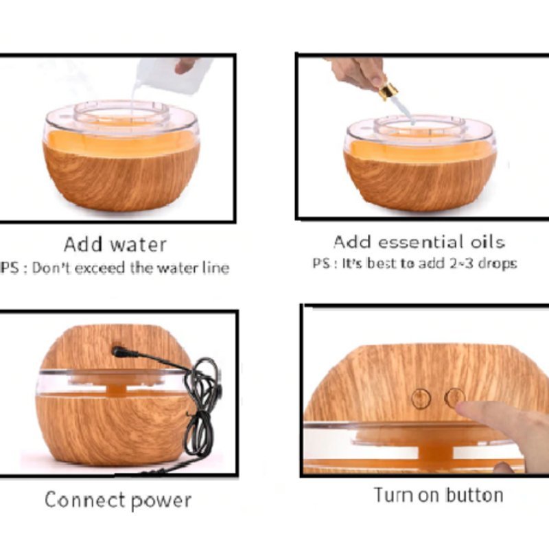 Diffuseur d'arôme ultrasonique avec éclairage LED – Image 5