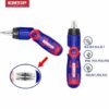 Tournevis À Cliquet Pliant 13en1 Avec 12 Embouts 25mm EMTOP