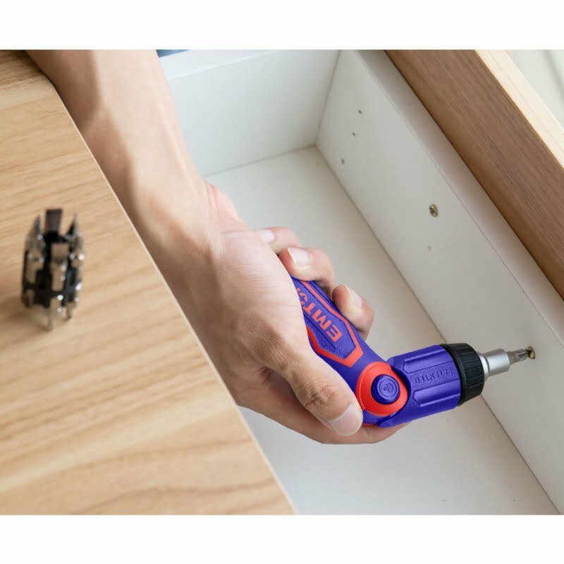 Tournevis À Cliquet Pliant 13en1 Avec 12 Embouts 25mm EMTOP – Image 2