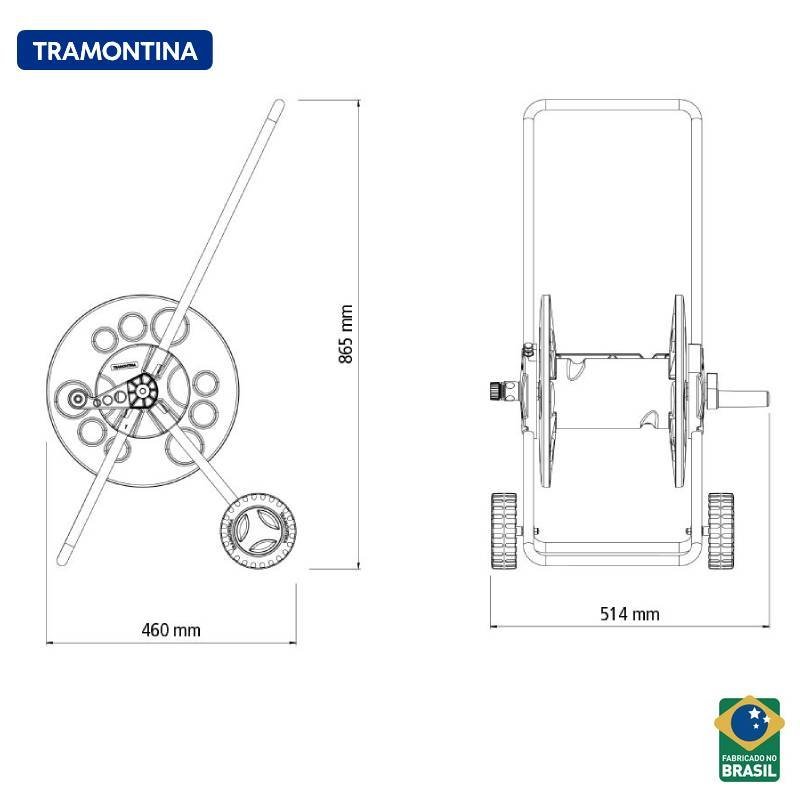 Enrouleur de tuyau Tramontina avec roues – Image 8