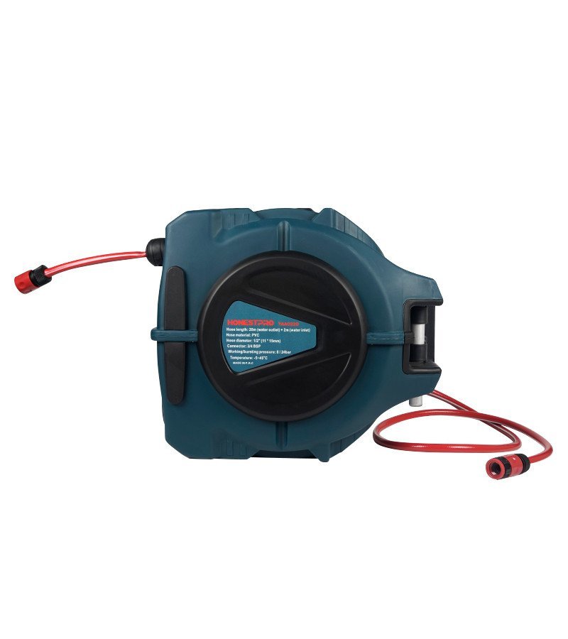 Enrouleur de tuyau d’eau 20 mètres HONESTPRO