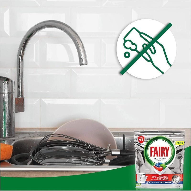 Fairy Platinum+ Pastilles Lave-Vaisselle 64 Tablettes – Image 6