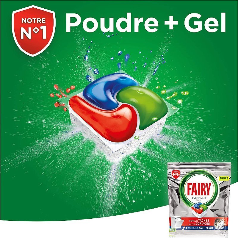Fairy Platinum+ Pastilles Lave-Vaisselle 64 Tablettes – Image 2