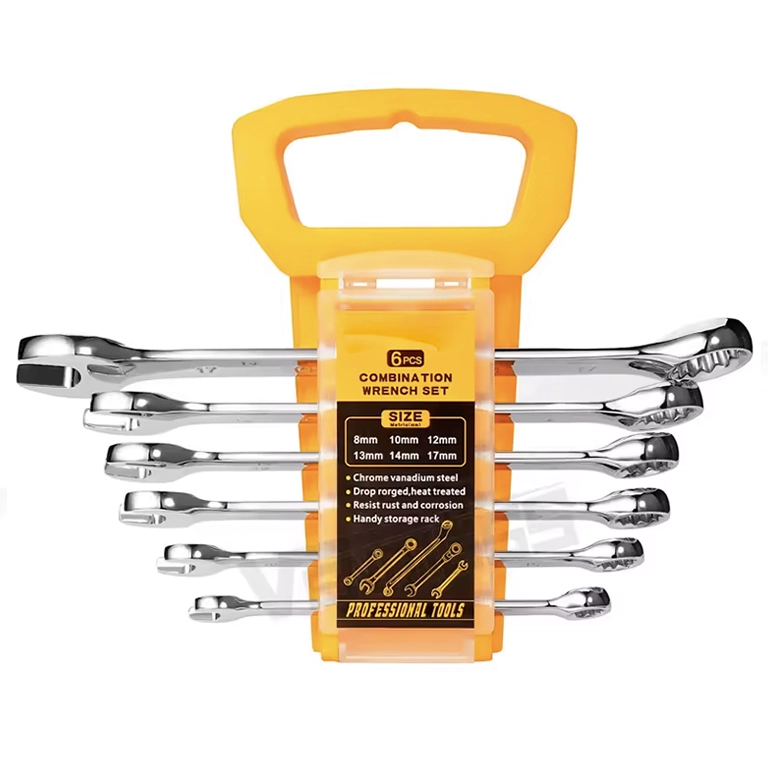 Coffret De 19 Clés Mixtes à Cliquet 6-24 Mm Avec Range-clés – Marque Générique, Acier Allié