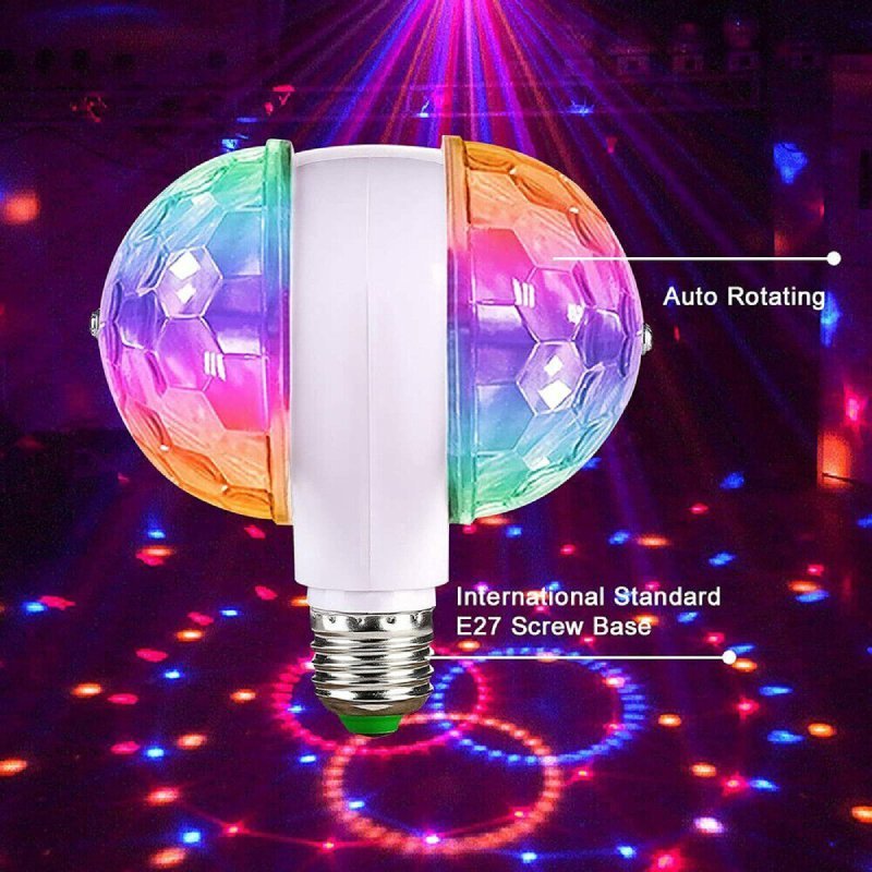 Lampe jeux de lumière multi couleur rotative 2T