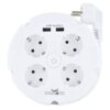 Multiprise rallonge avec 2USB ronde 1.8m