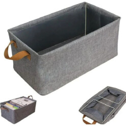 Boite De Rangement ouverte rectangulaire (+squelette) - Gris