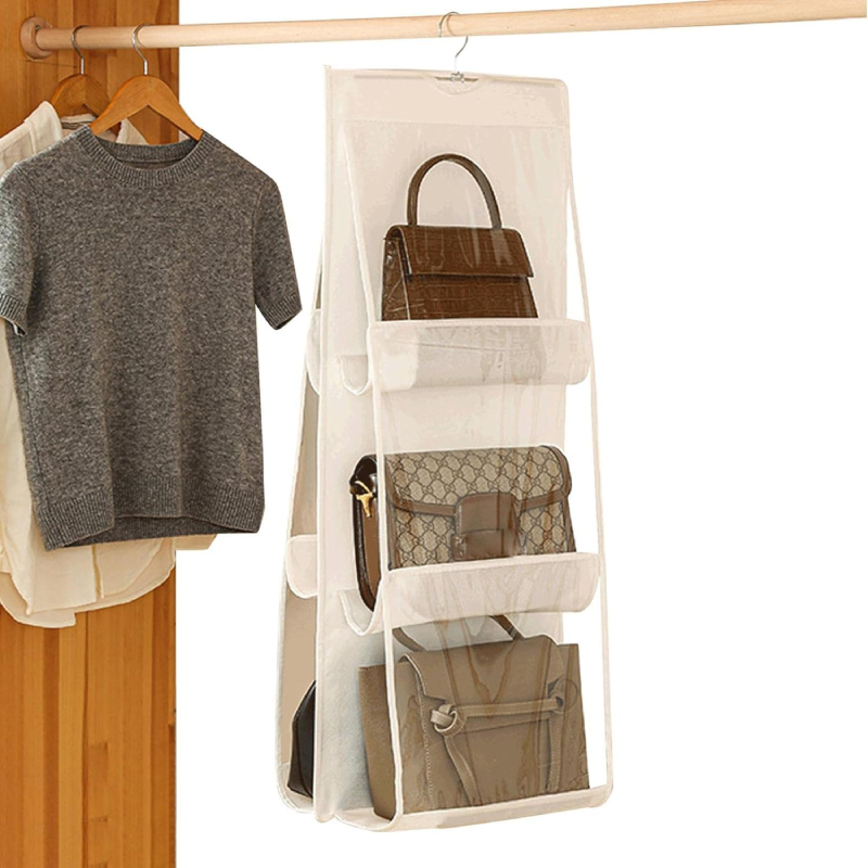 Sac de Rangement Suspendu 6 Pochettes pour Sac à Main – Image 3