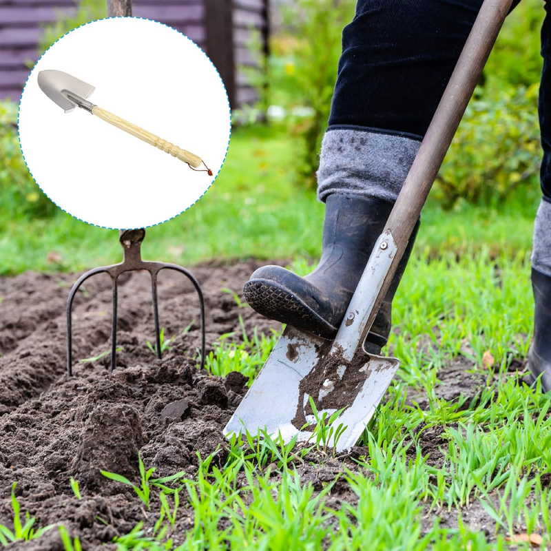 Pelle à main INOX manche bois EVERLAST