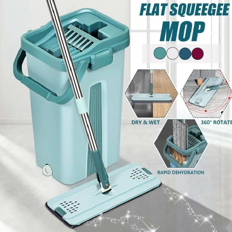 Seau Magique GM avec balai + 2 Serpillères CLEANTEX