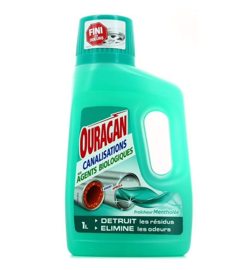 WC Net Ouragan Canalisations Fraîcheur Mentholée 1L