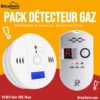 Pack Détecteur de fuite de gaz + Monoxyde de Carbone