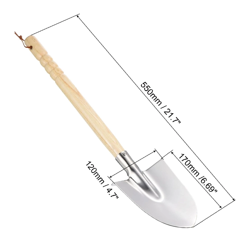 Pelle à main INOX manche bois EVERLAST – Image 7