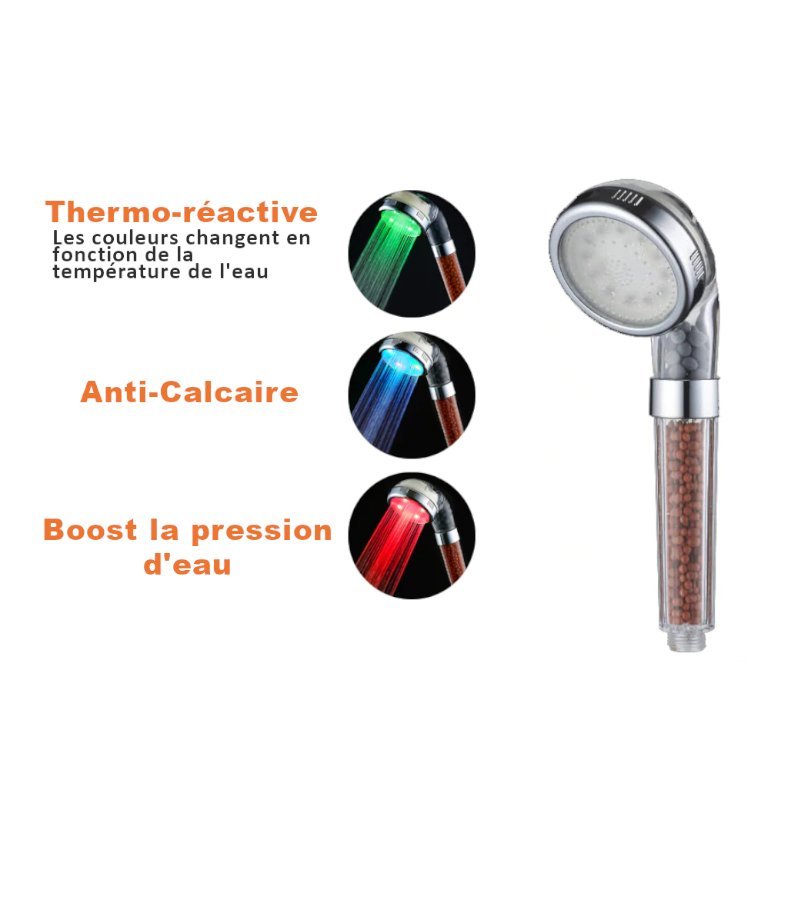 Pommeau de douche LED anticalcaire – Image 2