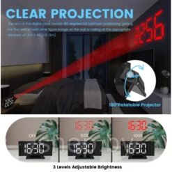Réveil LED à projection 180° – Image 4