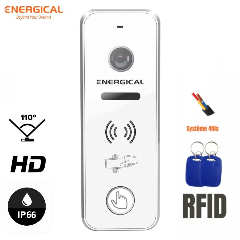 Sonnette 4 fils avec lecteur RFID VFE01-C
