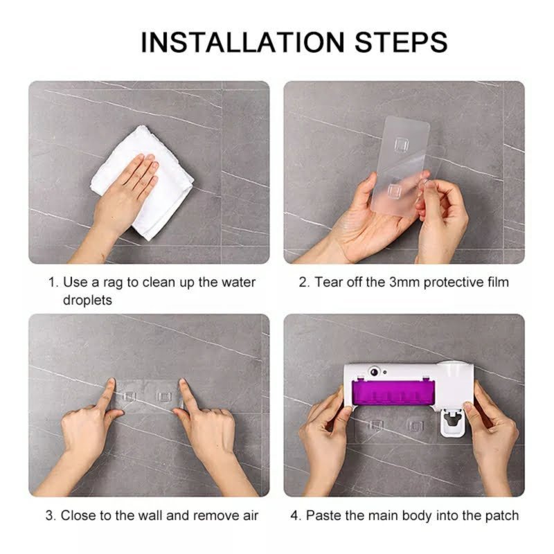 Stérilisateur brosse à dent avec distributeur dentifrice – Image 3