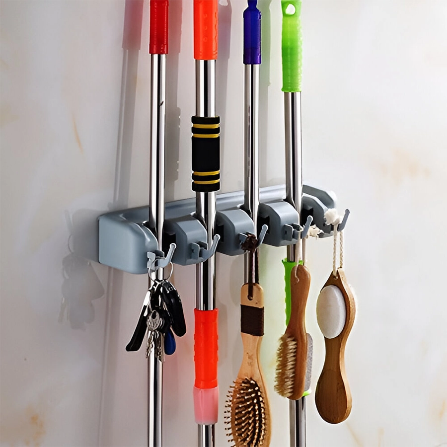 Support 4 balais avec 5 crochets – Image 4