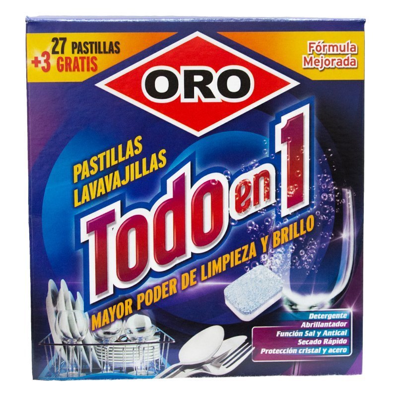 Tablettes pour lave vaisselle 5en1 ORO 30 pastilles