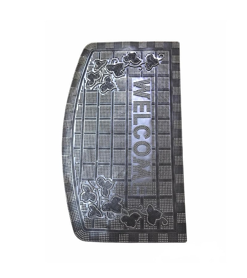 Tapis d'entrée en caoutchouc demi rond